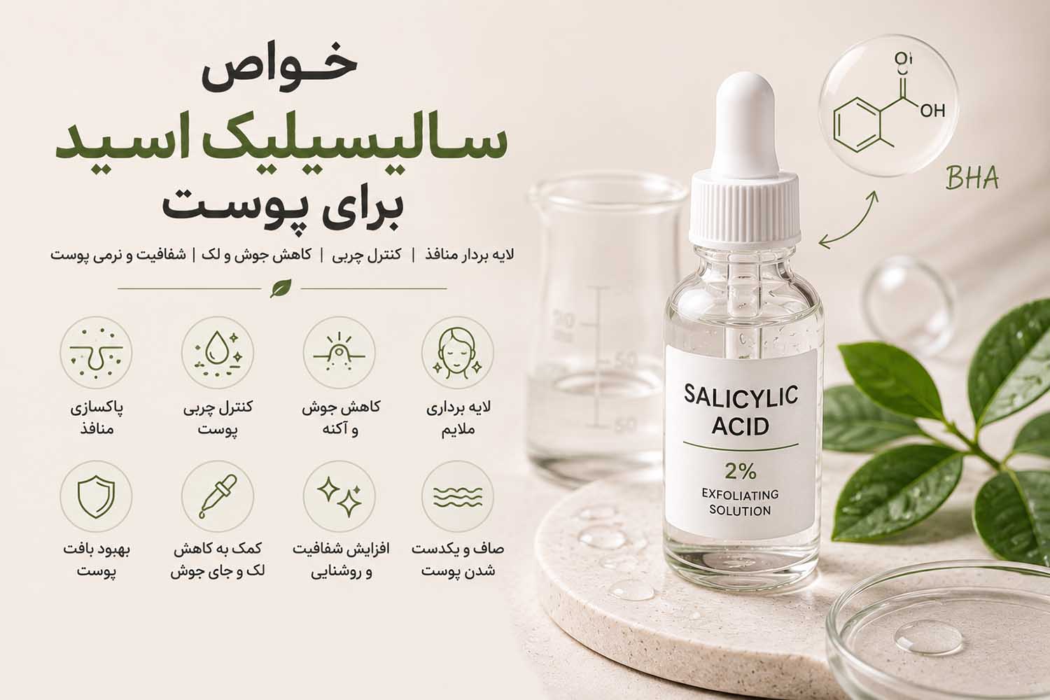 خواص سالیسیلیک اسید برای پوست