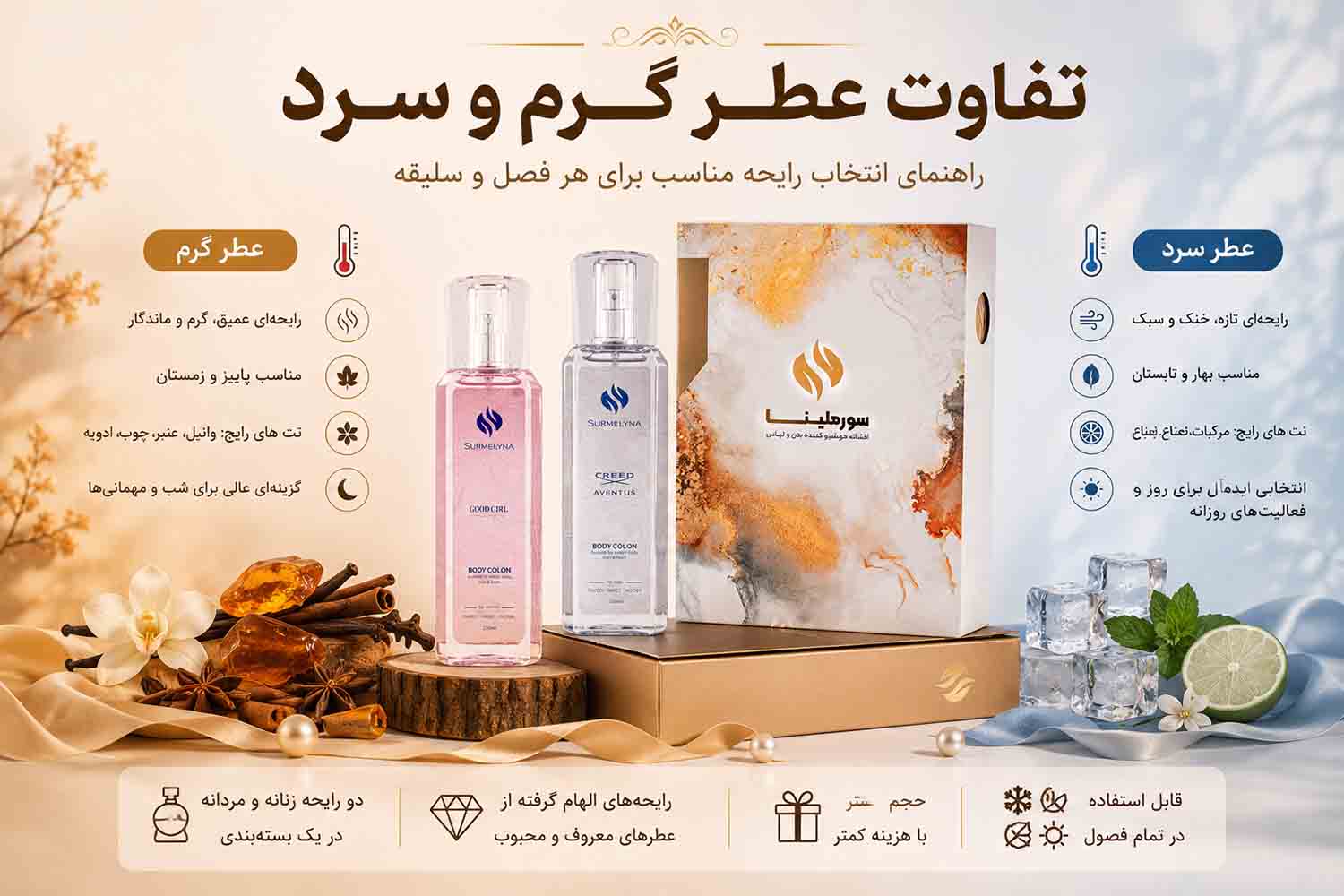 تفاوت عطر گرم و سرد