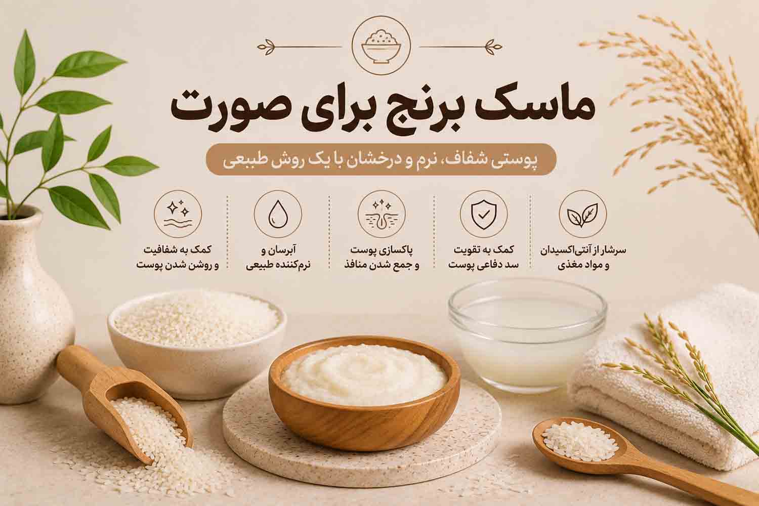 ماسک برنج برای صورت
